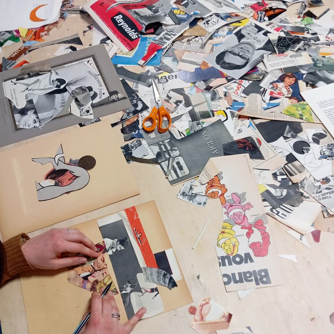 Atelier collage avec Bill Noir - Les Modernes - librairie Grenoble Atelier collage avec Bill Noir - Les Modernes - librairie Grenoble
