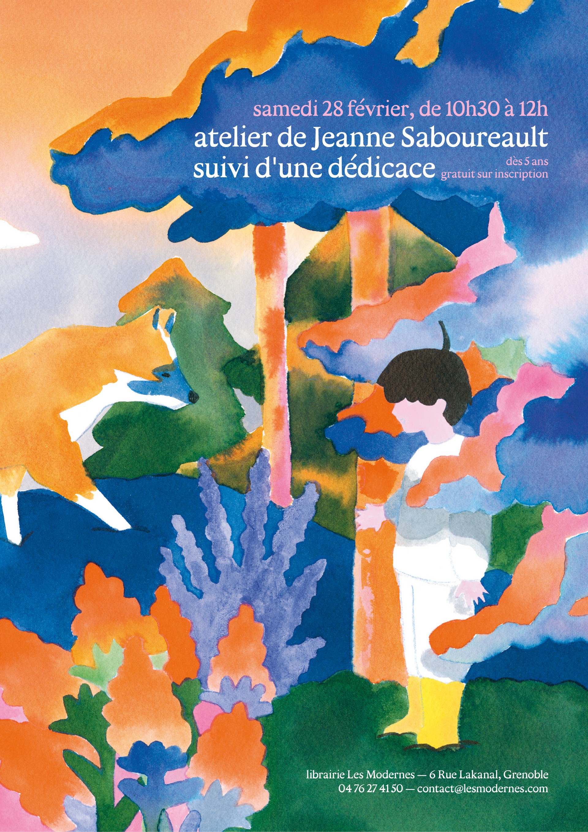 Atelier avec Jeanne Saboureault - Les Modernes - librairie Grenoble